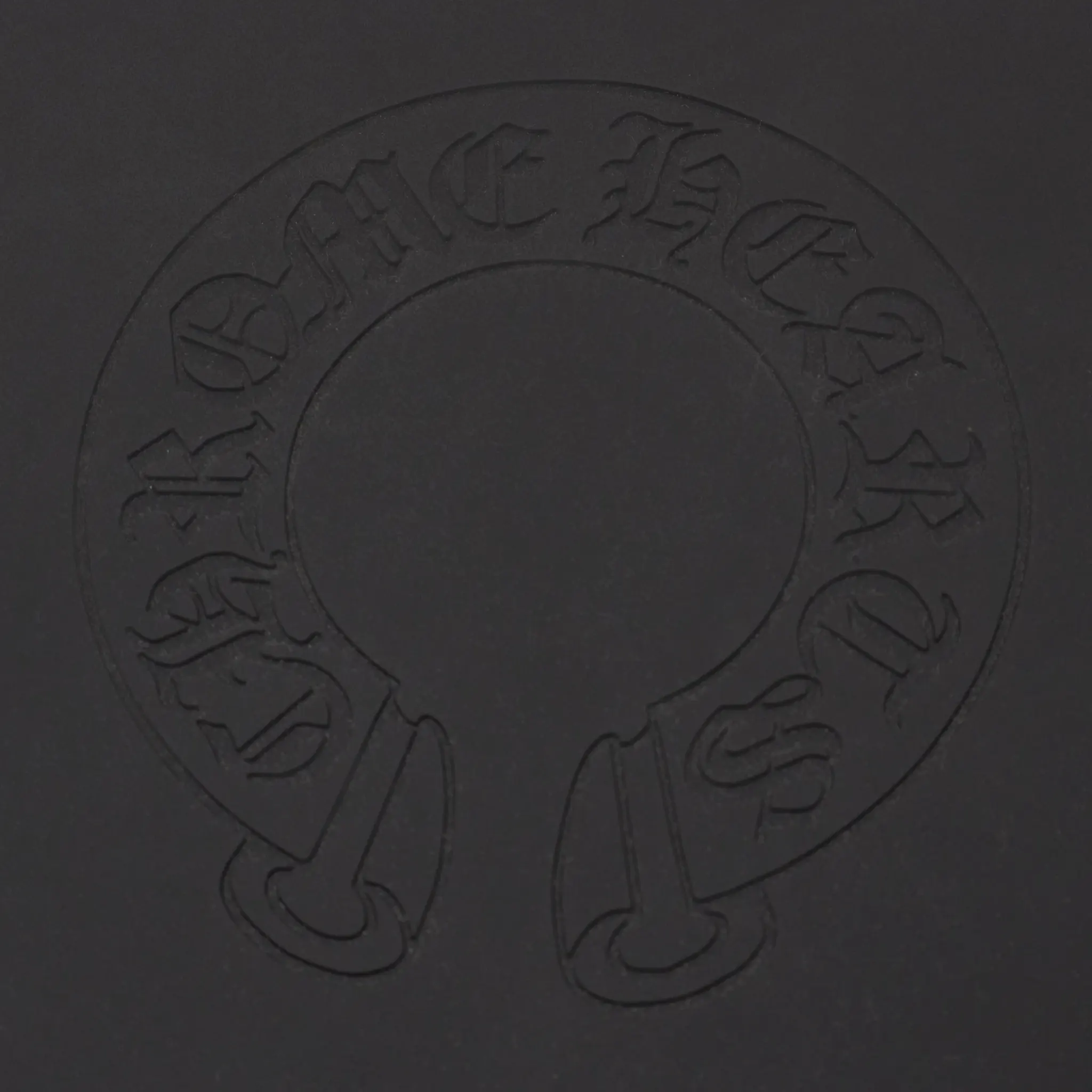 Detailed View of Chrome Hearts Cross Logo Round Black Rubber Mat